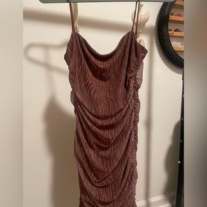 Brown dress perfect for a night out!